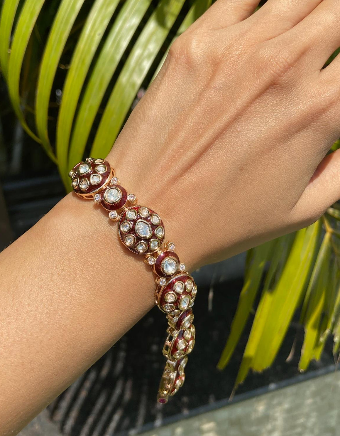 The Floral Heritage meenakari bracelet