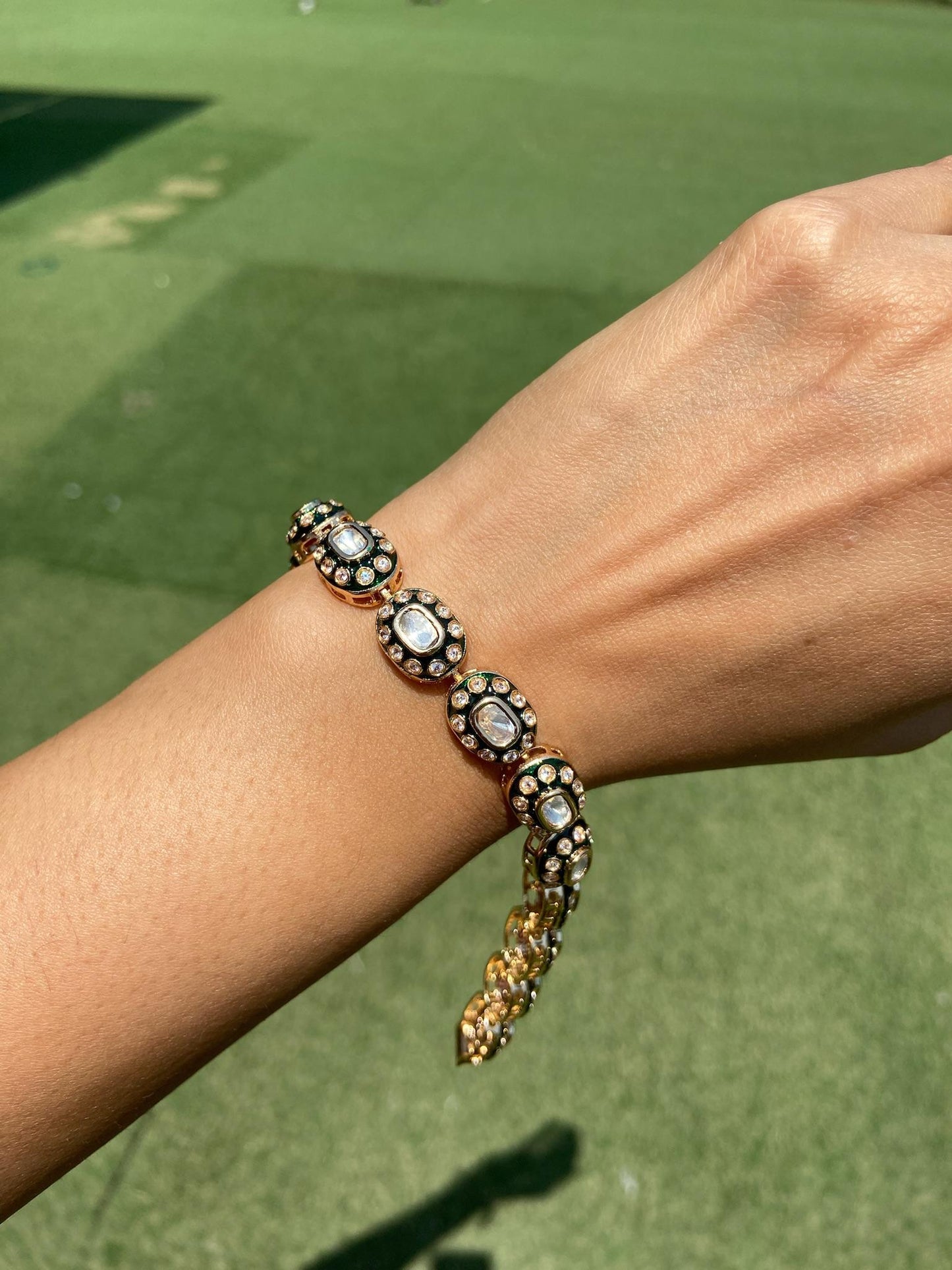The Classic Meenakari Tennis Bracelet