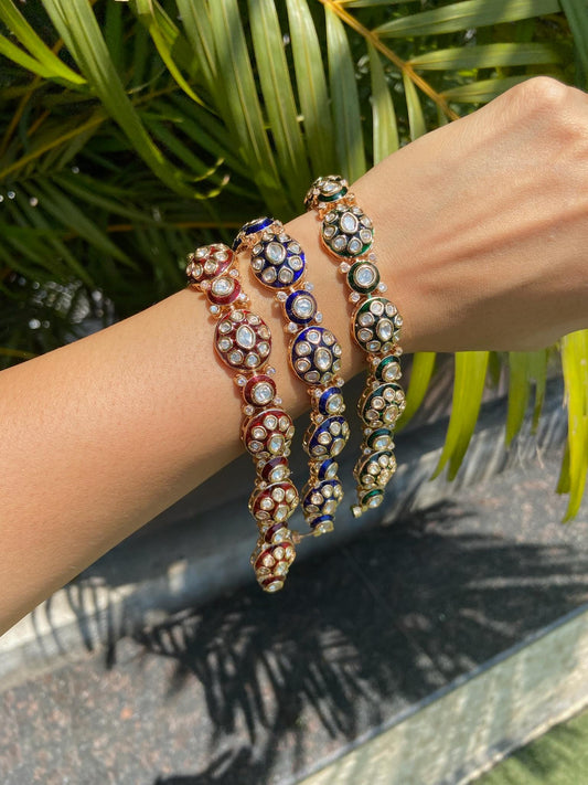 The Floral Heritage meenakari bracelet