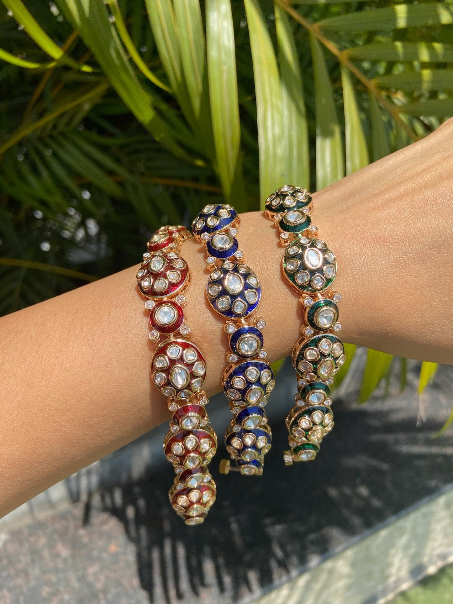 The Floral Heritage meenakari bracelet