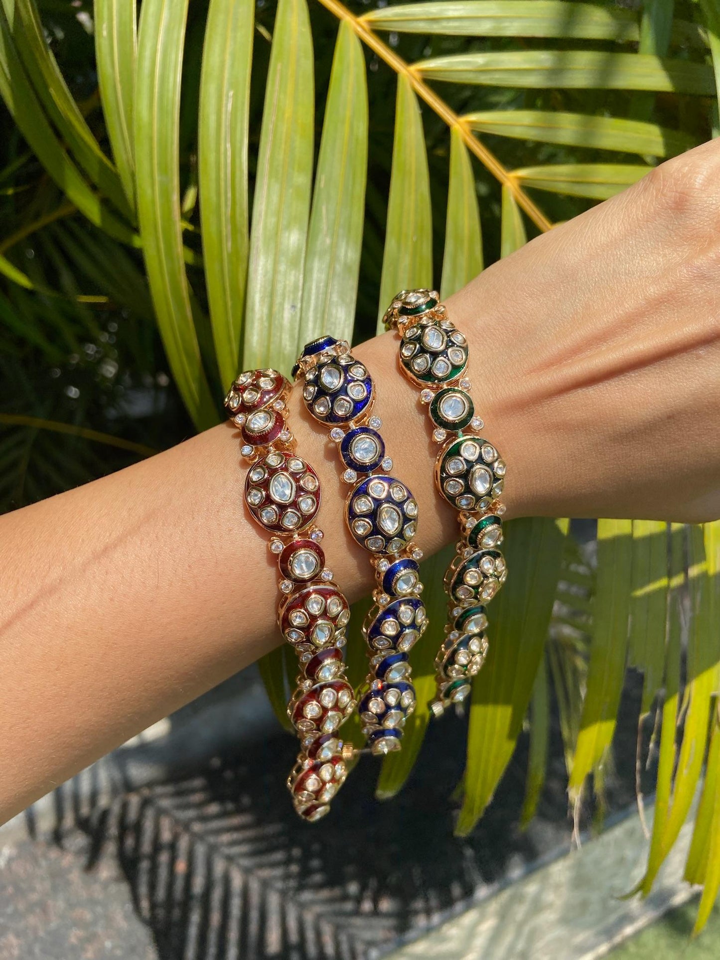 The Floral Heritage meenakari bracelet
