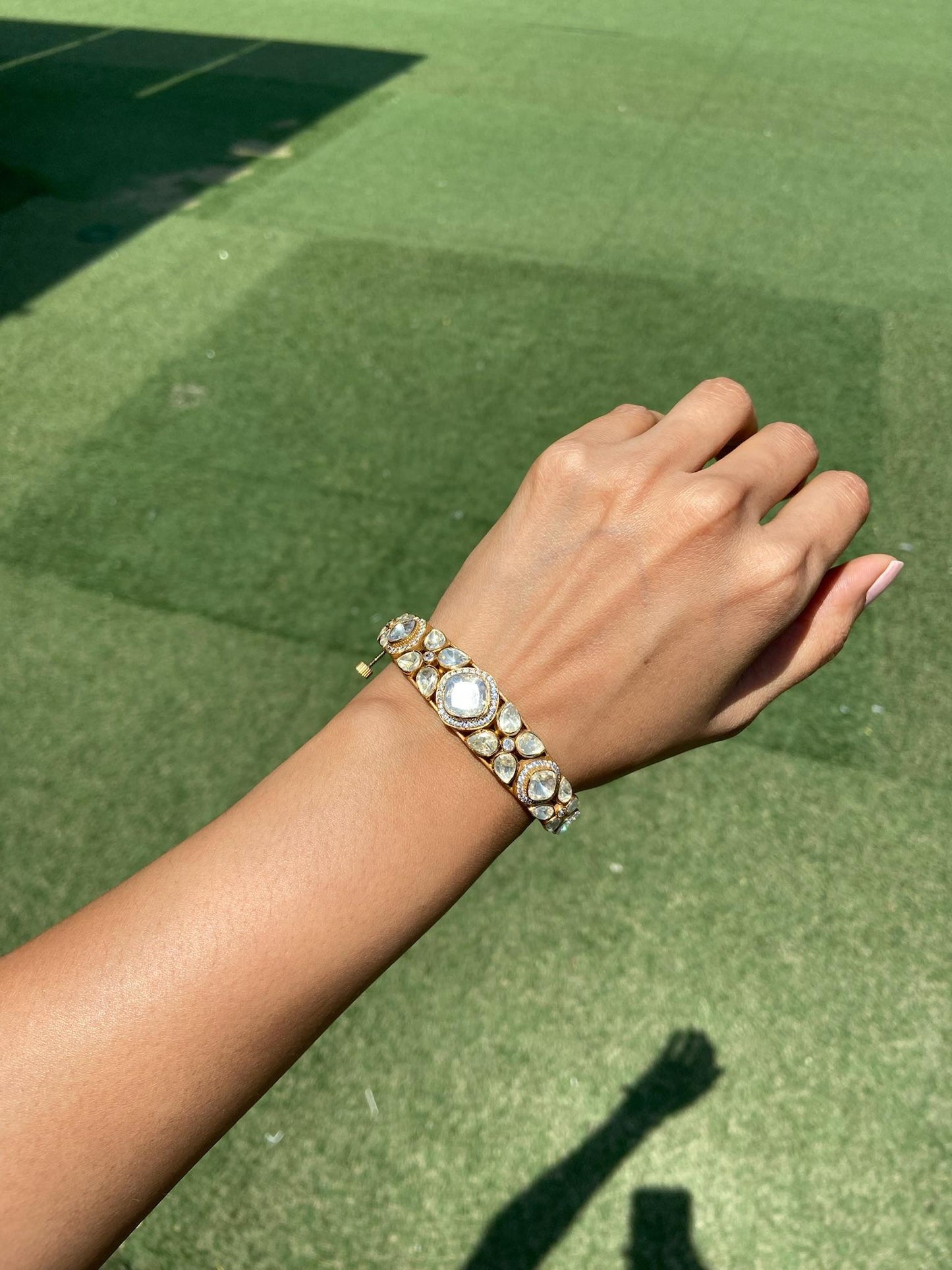 THE CLASSIC MOISSANITE POLKI BRACELET
