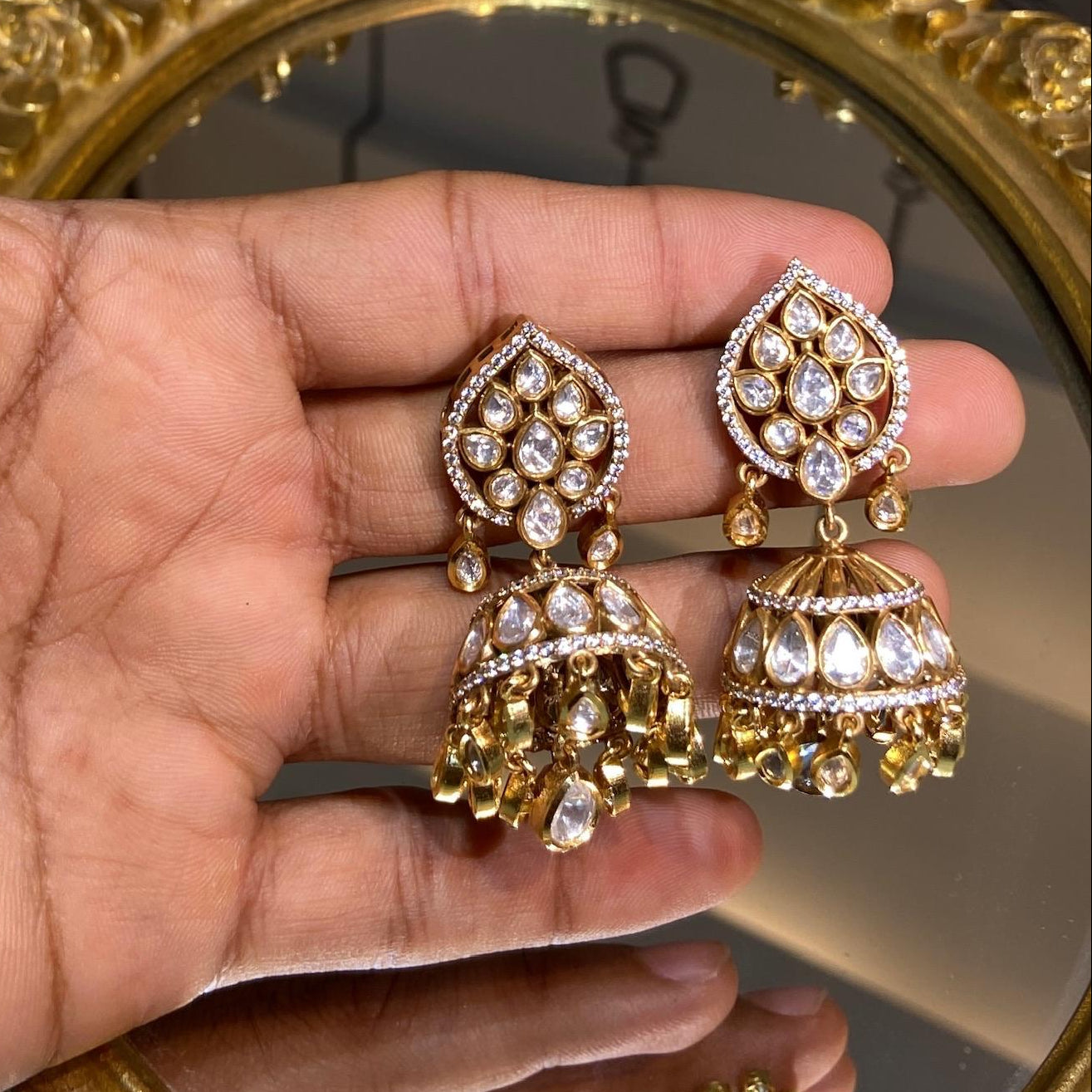 Kundan Jhumka Drops