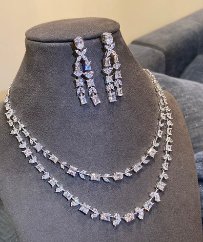 Alizeh Mixed-CutDouble-Strand Necklace Set