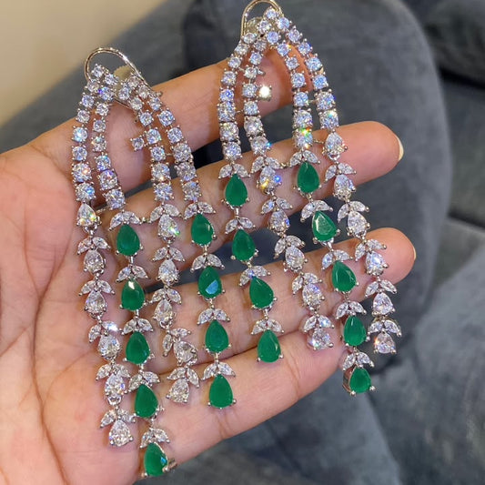 Verdante Leaf & Tear Drop Earrings