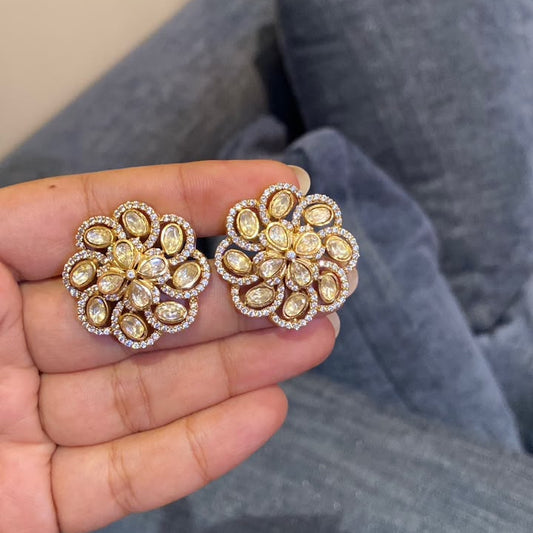 Intricate Swirl Flower Polki Tops