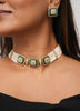 Festive Pearl Polki choker set