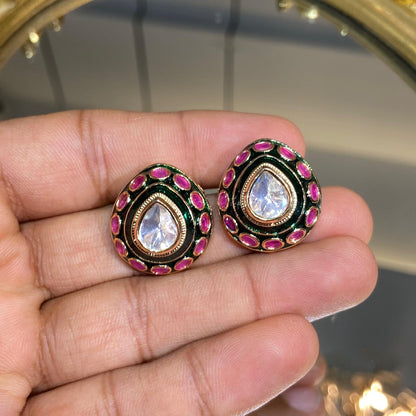Meher Noor Polki Stud Earrings