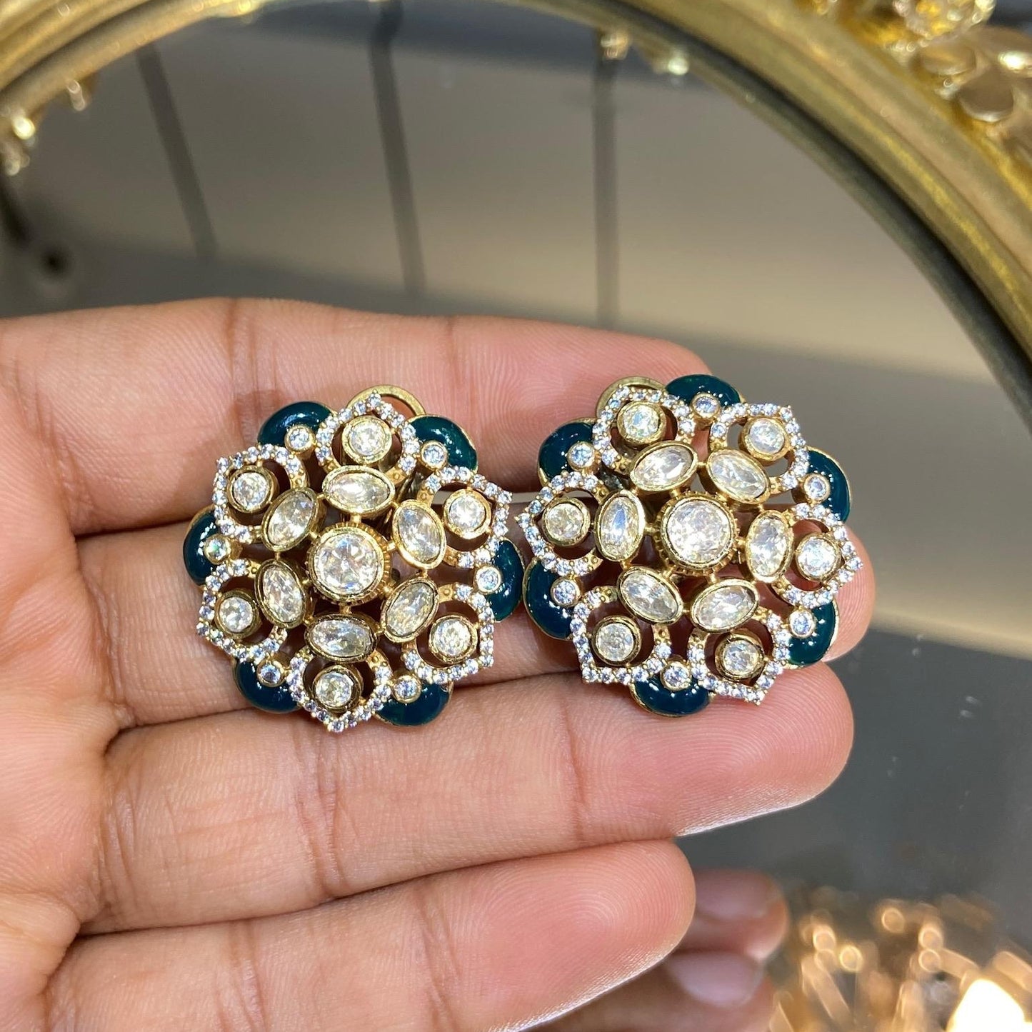 Royal Floral Mandala Studs