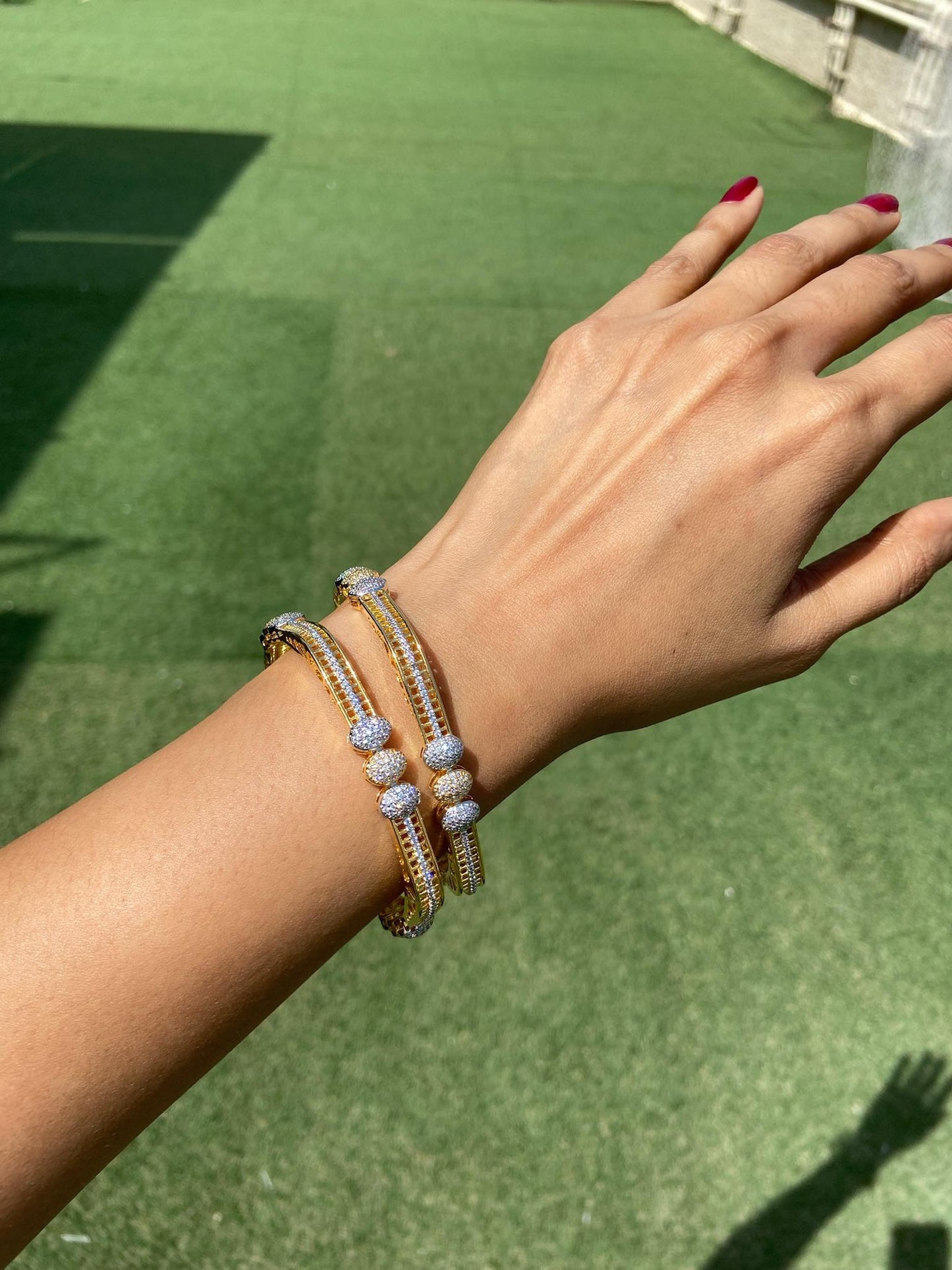 Anokhi square bangles - pair - not openable