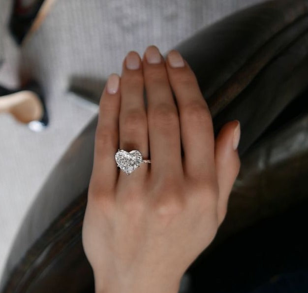 5 CT HEART SOLITAIRE RING