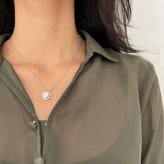 Heart pendant set with earrings