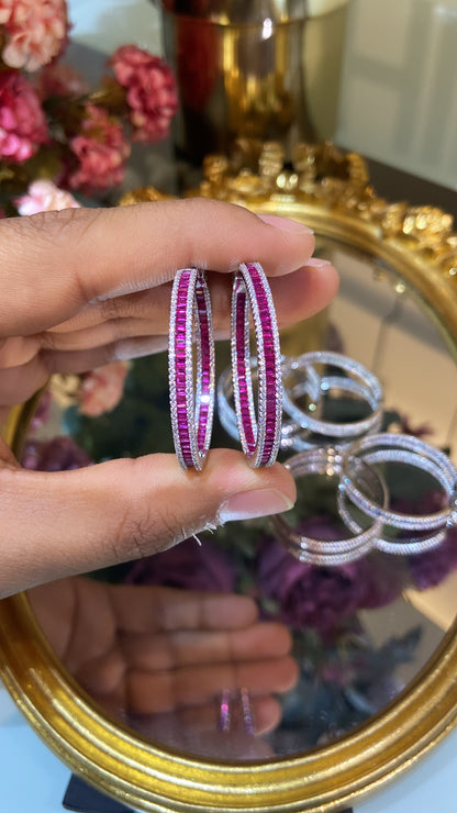 Colour Baguette hoops