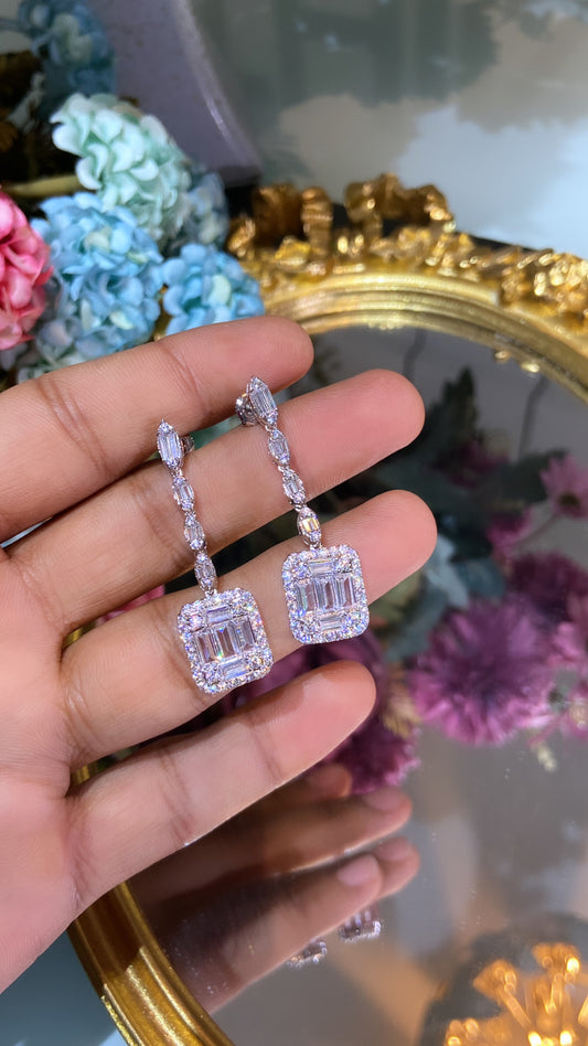 Cluster dangler earrings