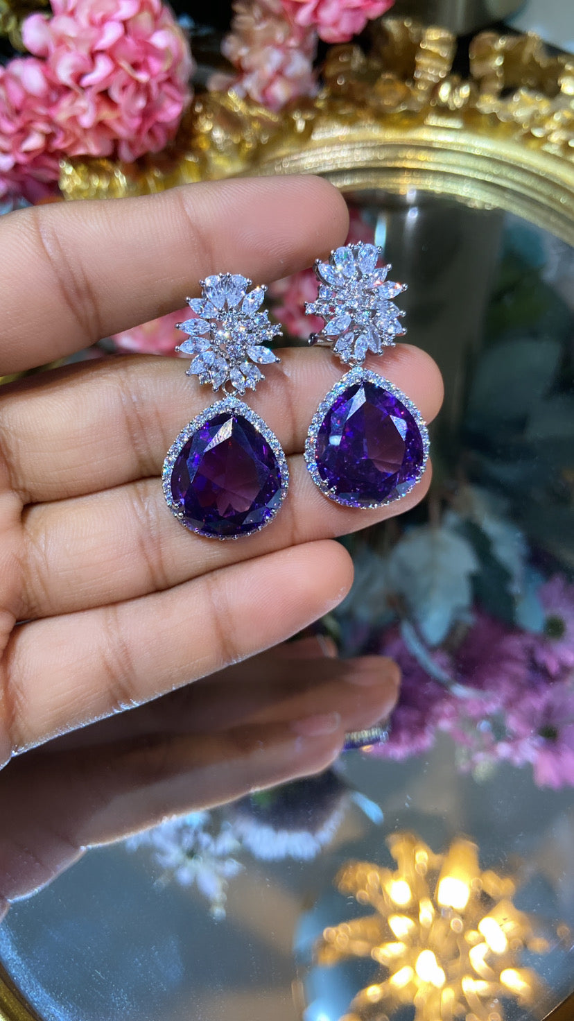Pastel pop diamanté cocktail earrings