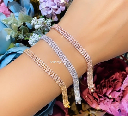 3 line Sparking Tennis bracelet