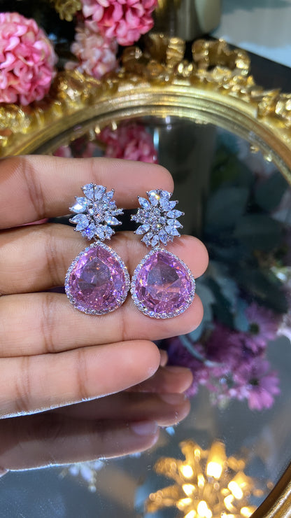 Pastel pop diamanté cocktail earrings