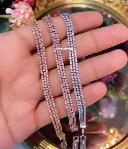 3 line Sparking Tennis bracelet