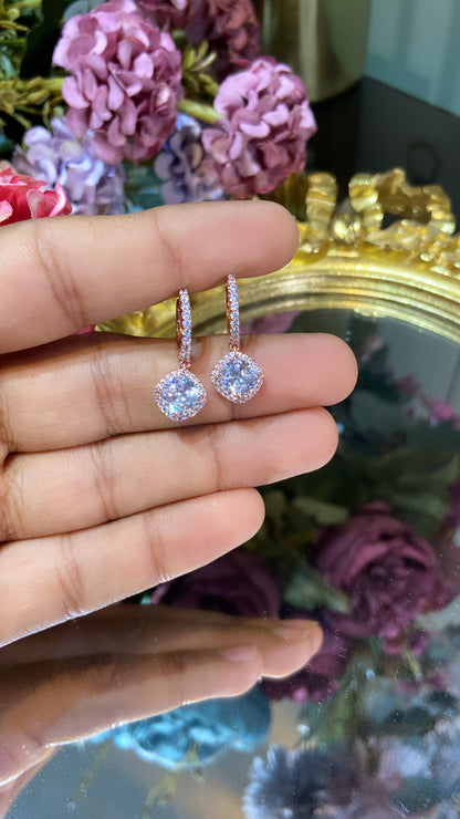 Cushion halo Hoop Danglers ✨