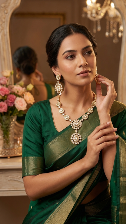 PRERNA MOISSANITE POLKI NECKLACE SET