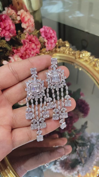 Long cocktail earrings