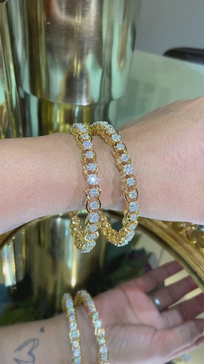 CLASSIC CLUSTER DIAMOND BANGLE (WITHOUT LOCK) 🪄