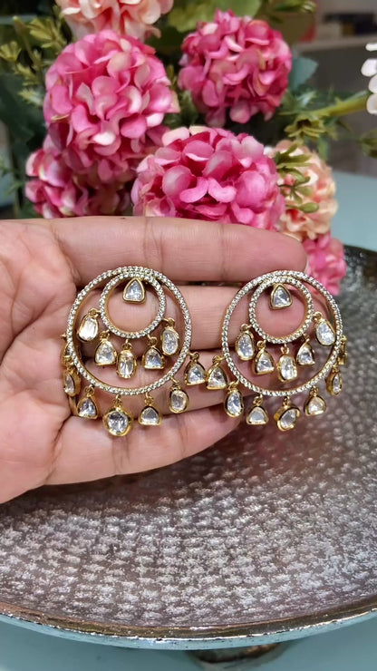 DANGLING CHAND EARRING - mini & large