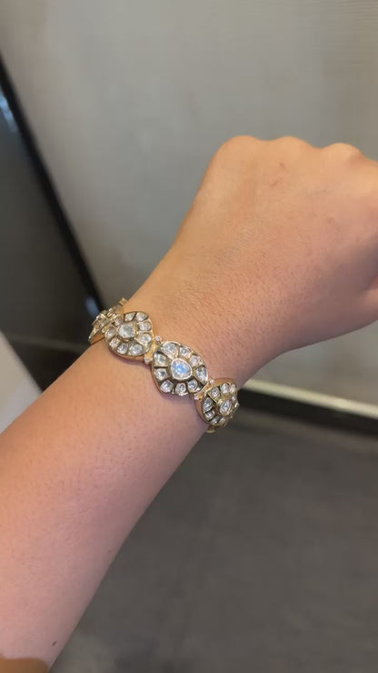 Evergreen Moissanite Polki Kadas (PAIR)