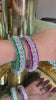 Designer Diamond colour stone Bangles - PAIR (WITH LOCK) openable