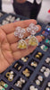 Flower top citrine earrings