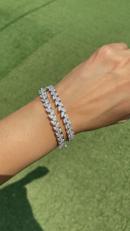 MARQUISE DIAMOND BANGLES (OPENABLE) PAIR