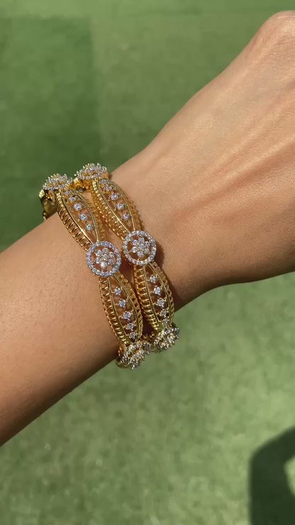 Petal Bloom Bangle - PAIR - NOT OPENABLE