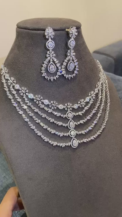 Cascading Multi-Strand Diamond Waterfall Set