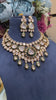 Festive evergreen meena kundan polki necklace set