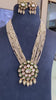 Festive Pearl beaded Kundan long necklace set