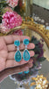 Aqua doublet earrings