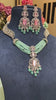 PASTEL PINK GREEN NECKLACE SET