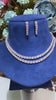 2 liner solitaire diamanté necklace set with earrings