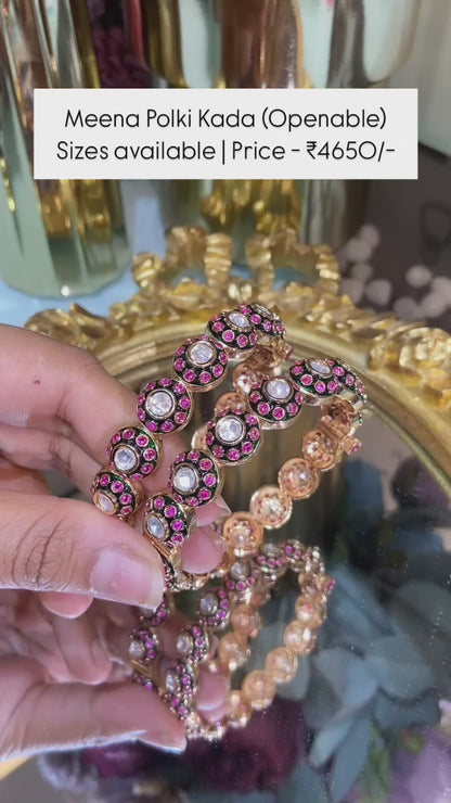 Meena polki kada (Pair) openable