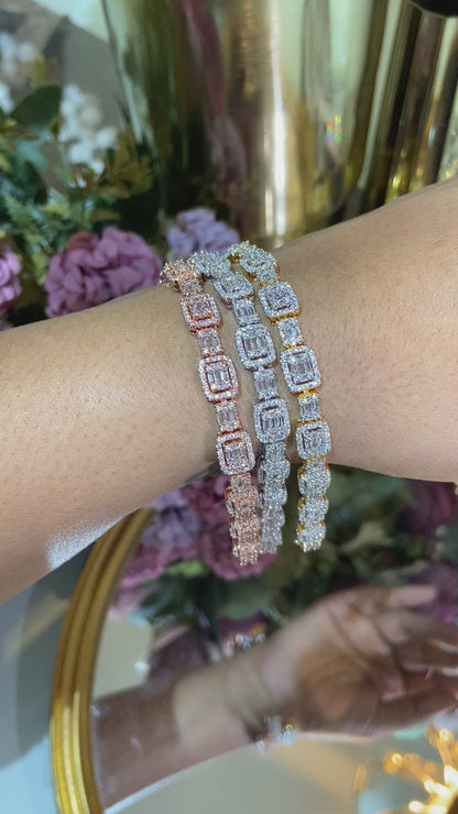 Cluster Dainty tennis bracelet