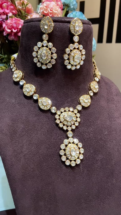PRERNA MOISSANITE POLKI NECKLACE SET