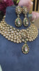 Festive meena kundan polki necklace set