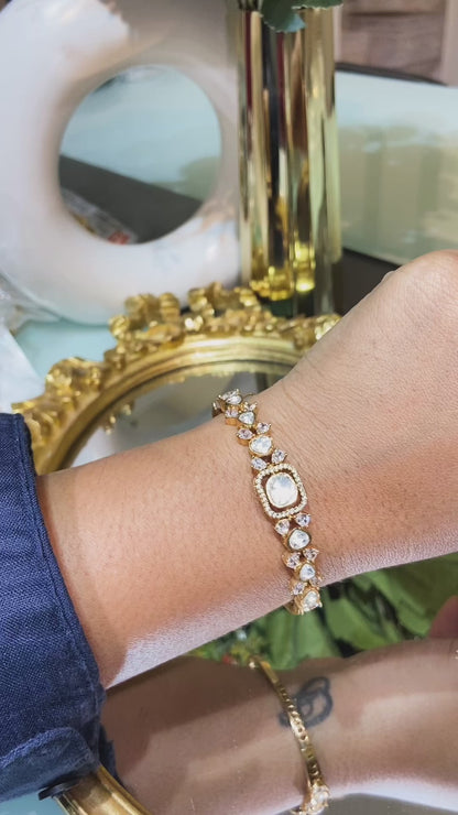 MOISSANITE POLKI DELICATE BRACELET