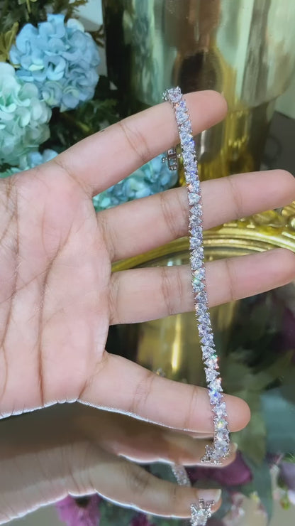 Dainty Heart Tennis Bracelet