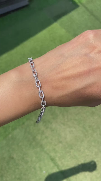 Link Diamond Tennis Bracelet