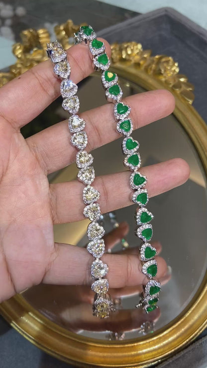 Classic Heart Tennis Bracelet