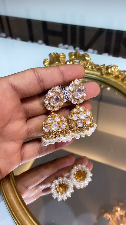 DHYANA MOISSANITE POLKI JHUMKIS