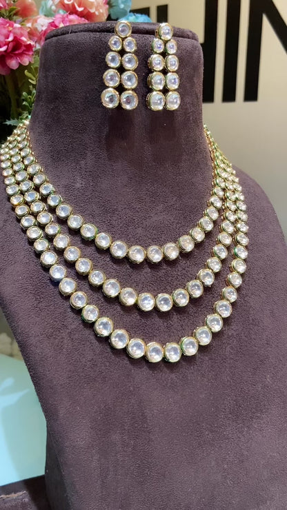 LINER KUNDAN POLKI SET
