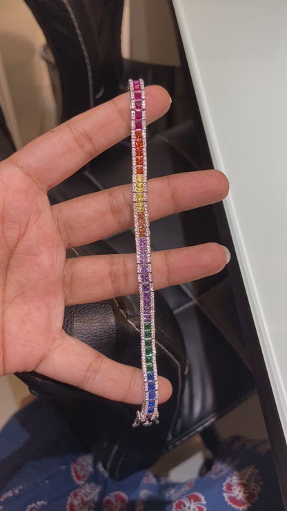 Rainbow Tennis Bracelet 🔝🎀