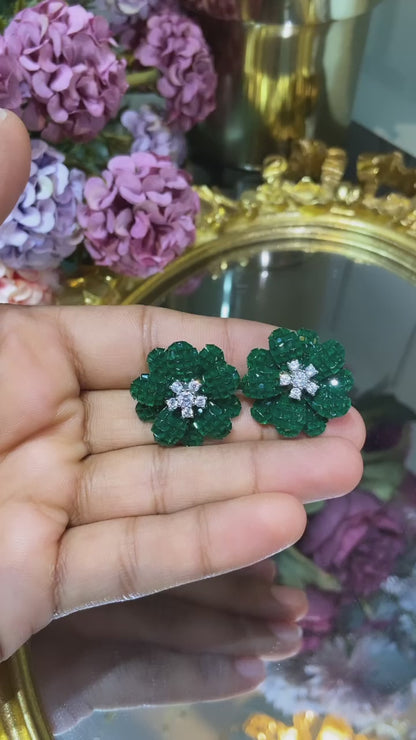 Flower Earrings (invisible setting)